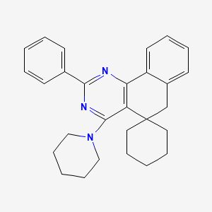 molecular formula C28H31N3 B4598355 2-phenyl-4-(1-piperidinyl)-6H-spiro[benzo[h]quinazoline-5,1'-cyclohexane] 