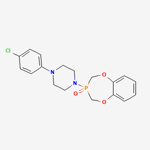 1-(4-chlorophenyl)-4-(3-oxido-3,4-dihydro-2H-1,5,3-benzodioxaphosphepin-3-yl)piperazine