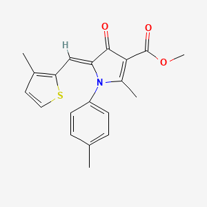 methyl 2-methyl-1-(4-methylphenyl)-5-[(3-methyl-2-thienyl)methylene]-4-oxo-4,5-dihydro-1H-pyrrole-3-carboxylate