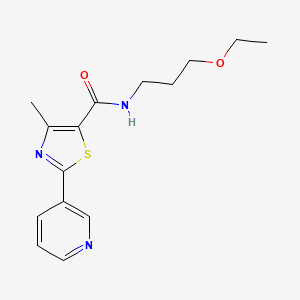 N-(3-ethoxypropyl)-4-methyl-2-pyridin-3-yl-1,3-thiazole-5-carboxamide