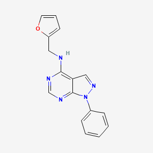 molecular formula C16H13N5O B4598473 N-(2-糠基甲基)-1-苯基-1H-吡唑并[3,4-d]嘧啶-4-胺 CAS No. 5326-74-9