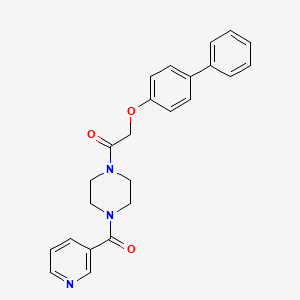 1-[(4-biphenylyloxy)acetyl]-4-(3-pyridinylcarbonyl)piperazine