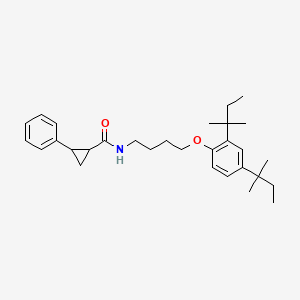 molecular formula C30H43NO2 B4598523 N-{4-[2,4-bis(1,1-dimethylpropyl)phenoxy]butyl}-2-phenylcyclopropanecarboxamide 