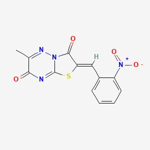 6-methyl-2-(2-nitrobenzylidene)-7H-[1,3]thiazolo[3,2-b][1,2,4]triazine-3,7(2H)-dione