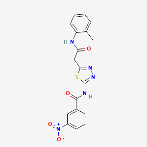 N-(5-{2-[(2-methylphenyl)amino]-2-oxoethyl}-1,3,4-thiadiazol-2-yl)-3-nitrobenzamide