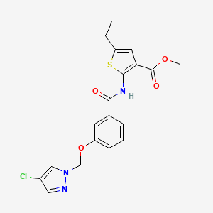 methyl 2-({3-[(4-chloro-1H-pyrazol-1-yl)methoxy]benzoyl}amino)-5-ethyl-3-thiophenecarboxylate