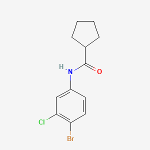 molecular formula C12H13BrClNO B4598596 N-(4-bromo-3-chlorophenyl)cyclopentanecarboxamide 