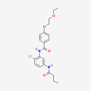 molecular formula C21H25ClN2O4 B4598613 N-[5-(butyrylamino)-2-chlorophenyl]-4-(2-ethoxyethoxy)benzamide 