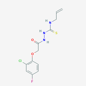 molecular formula C12H13ClFN3O2S B4598624 N-allyl-2-[(2-chloro-4-fluorophenoxy)acetyl]hydrazinecarbothioamide CAS No. 667413-84-5