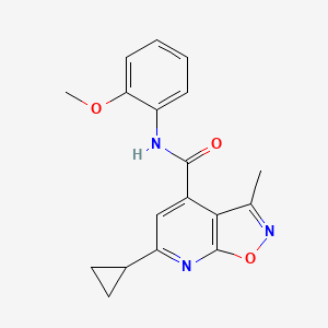 6-cyclopropyl-N-(2-methoxyphenyl)-3-methylisoxazolo[5,4-b]pyridine-4-carboxamide