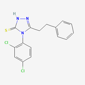 4-(2,4-dichlorophenyl)-5-(2-phenylethyl)-4H-1,2,4-triazole-3-thiol