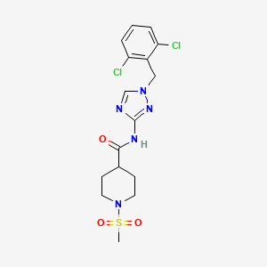 N-[1-(2,6-dichlorobenzyl)-1H-1,2,4-triazol-3-yl]-1-(methylsulfonyl)-4-piperidinecarboxamide