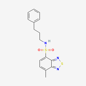 7-methyl-N-(3-phenylpropyl)-2,1,3-benzothiadiazole-4-sulfonamide