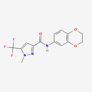 N-(2,3-dihydro-1,4-benzodioxin-6-yl)-1-methyl-5-(trifluoromethyl)-1H-pyrazole-3-carboxamide