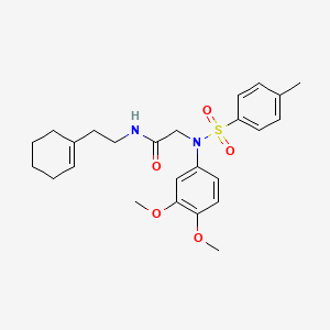 N~1~-[2-(1-cyclohexen-1-yl)ethyl]-N~2~-(3,4-dimethoxyphenyl)-N~2~-[(4-methylphenyl)sulfonyl]glycinamide