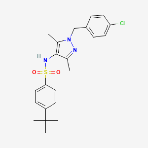 4-TERT-BUTYL-N-{1-[(4-CHLOROPHENYL)METHYL]-3,5-DIMETHYL-1H-PYRAZOL-4-YL}BENZENE-1-SULFONAMIDE