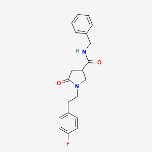 N-benzyl-1-[2-(4-fluorophenyl)ethyl]-5-oxopyrrolidine-3-carboxamide