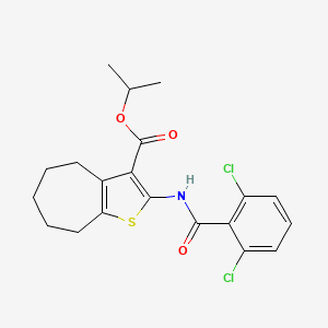 isopropyl 2-[(2,6-dichlorobenzoyl)amino]-5,6,7,8-tetrahydro-4H-cyclohepta[b]thiophene-3-carboxylate