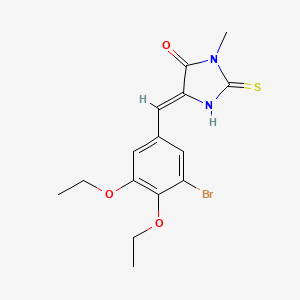 molecular formula C15H17BrN2O3S B4598768 5-(3-bromo-4,5-diethoxybenzylidene)-3-methyl-2-thioxo-4-imidazolidinone 