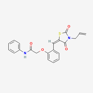 2-{2-[(3-allyl-2,4-dioxo-1,3-thiazolidin-5-ylidene)methyl]phenoxy}-N-phenylacetamide