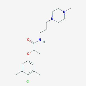 molecular formula C19H30ClN3O2 B4598811 2-(4-chloro-3,5-dimethylphenoxy)-N-[3-(4-methyl-1-piperazinyl)propyl]propanamide 