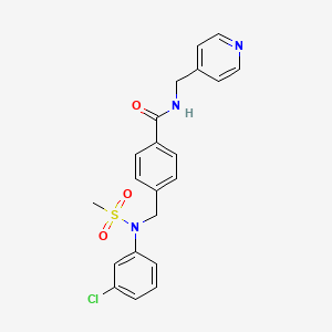 4-{[(3-chlorophenyl)(methylsulfonyl)amino]methyl}-N-(4-pyridinylmethyl)benzamide