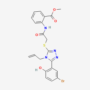 molecular formula C21H19BrN4O4S B4598848 2-[({[4-烯丙基-5-(5-溴-2-羟基苯基)-4H-1,2,4-三唑-3-基]硫代}乙酰)氨基]苯甲酸甲酯 