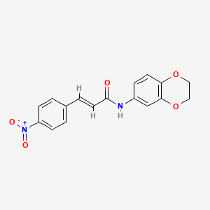 N-(2,3-dihydro-1,4-benzodioxin-6-yl)-3-(4-nitrophenyl)acrylamide