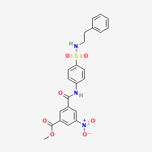 methyl 3-nitro-5-{[(4-{[(2-phenylethyl)amino]sulfonyl}phenyl)amino]carbonyl}benzoate