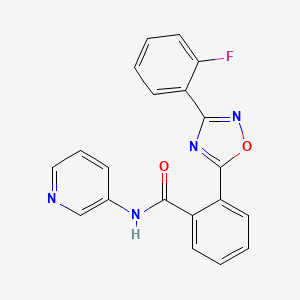 2-[3-(2-fluorophenyl)-1,2,4-oxadiazol-5-yl]-N-3-pyridinylbenzamide