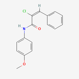 molecular formula C16H14ClNO2 B4598884 2-chloro-N-(4-methoxyphenyl)-3-phenylacrylamide 