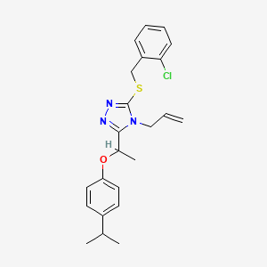 molecular formula C23H26ClN3OS B4598900 4-烯丙基-3-[(2-氯苄基)硫代]-5-[1-(4-异丙苯氧基)乙基]-4H-1,2,4-三唑 