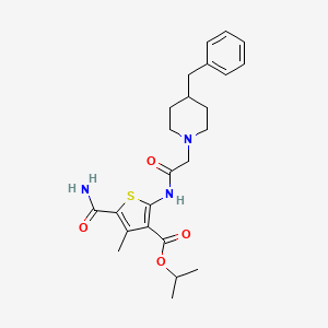 isopropyl 5-(aminocarbonyl)-2-{[(4-benzyl-1-piperidinyl)acetyl]amino}-4-methyl-3-thiophenecarboxylate