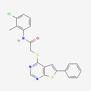 N-(3-chloro-2-methylphenyl)-2-[(6-phenylthieno[2,3-d]pyrimidin-4-yl)thio]acetamide