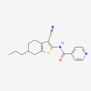 N-(3-CYANO-6-PROPYL-4,5,6,7-TETRAHYDRO-1-BENZOTHIOPHEN-2-YL)ISONICOTINAMIDE