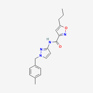 N-[1-(4-methylbenzyl)-1H-pyrazol-3-yl]-5-propyl-3-isoxazolecarboxamide