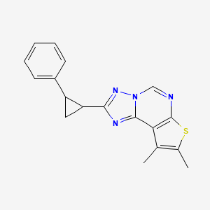 8,9-dimethyl-2-(2-phenylcyclopropyl)thieno[3,2-e][1,2,4]triazolo[1,5-c]pyrimidine