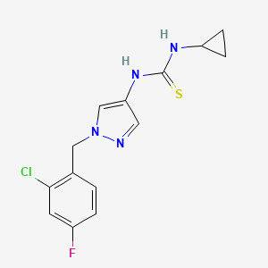 N-[1-(2-chloro-4-fluorobenzyl)-1H-pyrazol-4-yl]-N'-cyclopropylthiourea