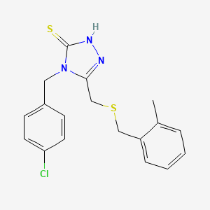 4-(4-chlorobenzyl)-5-{[(2-methylbenzyl)thio]methyl}-4H-1,2,4-triazole-3-thiol