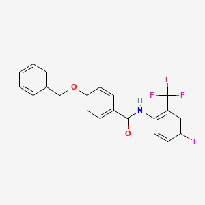 molecular formula C21H15F3INO2 B4599091 4-(苄氧基)-N-[4-碘-2-(三氟甲基)苯基]苯甲酰胺 