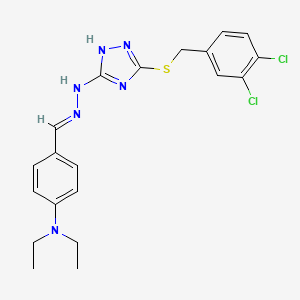 4-(diethylamino)benzaldehyde {5-[(3,4-dichlorobenzyl)thio]-4H-1,2,4-triazol-3-yl}hydrazone