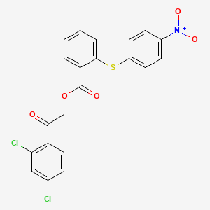 2-(2,4-dichlorophenyl)-2-oxoethyl 2-[(4-nitrophenyl)thio]benzoate