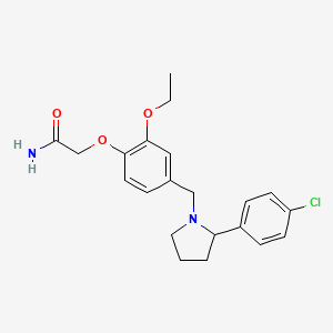 molecular formula C21H25ClN2O3 B4599165 2-(4-{[2-(4-chlorophenyl)-1-pyrrolidinyl]methyl}-2-ethoxyphenoxy)acetamide 