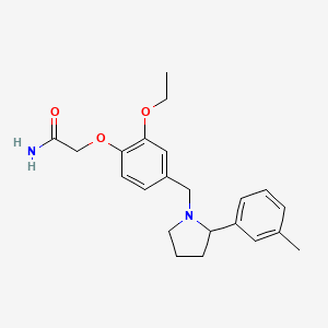 molecular formula C22H28N2O3 B4599193 2-(2-ethoxy-4-{[2-(3-methylphenyl)-1-pyrrolidinyl]methyl}phenoxy)acetamide 