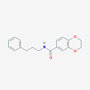 molecular formula C18H19NO3 B4599204 N-(3-苯基丙基)-2,3-二氢-1,4-苯并二氧杂环-6-甲酰胺 