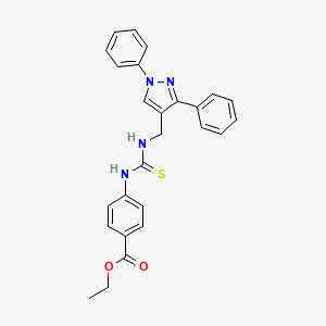 ethyl 4-[({[(1,3-diphenyl-1H-pyrazol-4-yl)methyl]amino}carbonothioyl)amino]benzoate