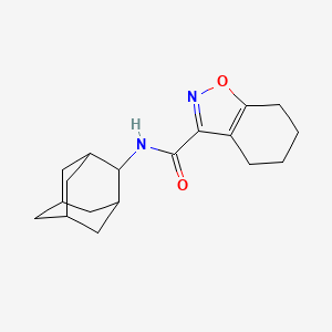 molecular formula C18H24N2O2 B4599221 N-2-金刚烷基-4,5,6,7-四氢-1,2-苯并异恶唑-3-甲酰胺 