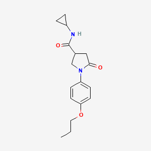 N-cyclopropyl-5-oxo-1-(4-propoxyphenyl)-3-pyrrolidinecarboxamide