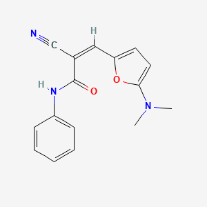 2-cyano-3-[5-(dimethylamino)-2-furyl]-N-phenylacrylamide