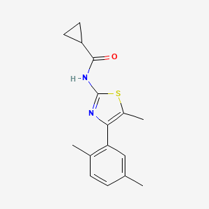 N-[4-(2,5-dimethylphenyl)-5-methyl-1,3-thiazol-2-yl]cyclopropanecarboxamide